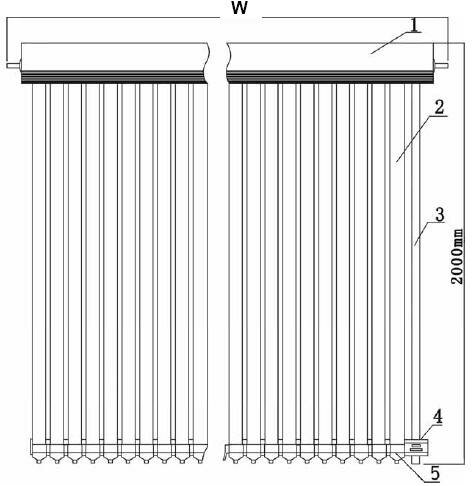 Diagram of solar tube panel