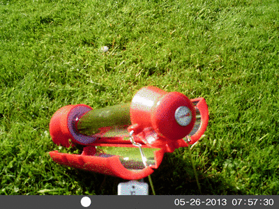 Solar kettle timelapse boiling sequence